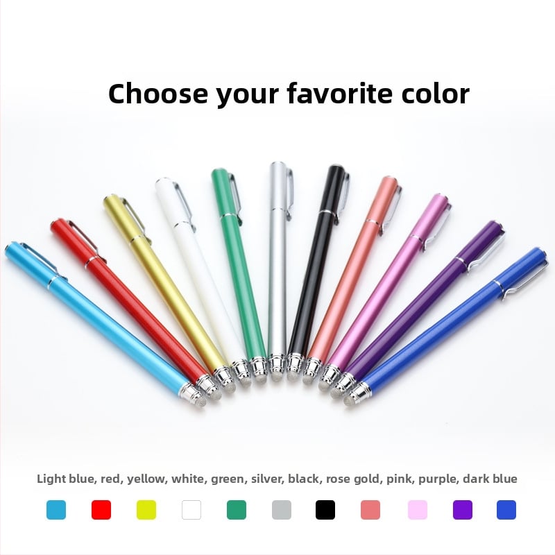 Tawecol metalo kapacitacinis stilus su laidžio audinio disku – suderinamas su Android ir iOS, universalią jutiklinį rašiklį mobiliems telefonams ir planšetėms