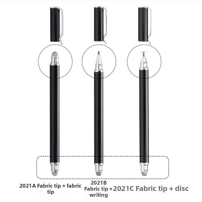 Tawecol metalo kapacitacinis stilus su laidžio audinio disku – suderinamas su Android ir iOS, universalią jutiklinį rašiklį mobiliems telefonams ir planšetėms