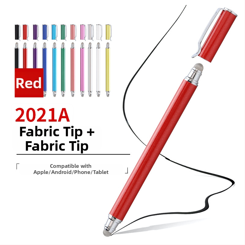 Tawecol metallist kapacitatiivne stilus juhtiva riide diskiga – Android ja iOS ühilduv universaalne puutetundlik pliiats mobiiltelefonidele ja tahvelarvutitele