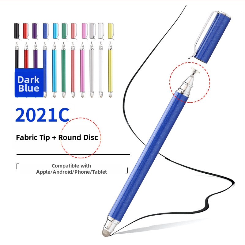 Tawecol metallist kapacitatiivne stilus juhtiva riide diskiga – Android ja iOS ühilduv universaalne puutetundlik pliiats mobiiltelefonidele ja tahvelarvutitele