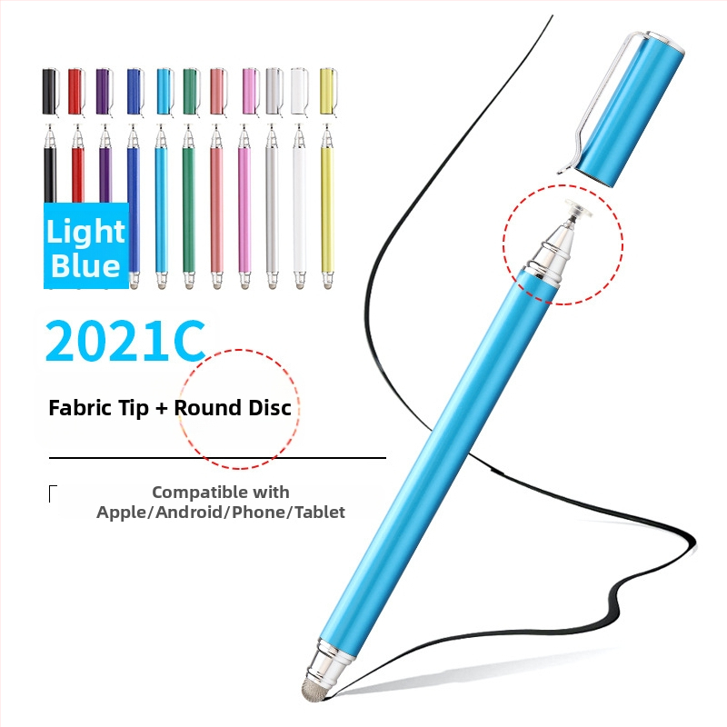 Tawecol metallist kapacitatiivne stilus juhtiva riide diskiga – Android ja iOS ühilduv universaalne puutetundlik pliiats mobiiltelefonidele ja tahvelarvutitele