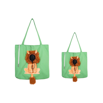 Τσάντα κατοικίδιων από καμβά, με χιαστί και χειρολαβή, ζωικό σχέδιο, μεγάλη χωρητικότητα, μεσαία μαλακή κατασκευή