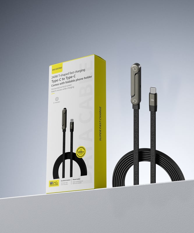 Beimo USB-C καλώδιο γρήγορης φόρτισης 240W, πλεκτό, διπλός συνδετήρας, PD συμβατό