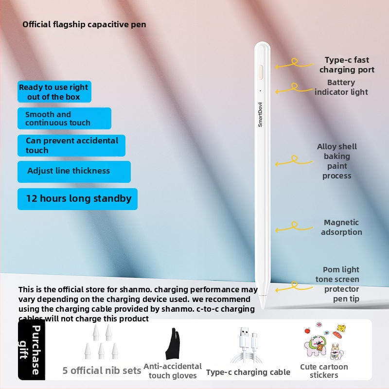 Jutiklinis stylus Xiaomi Pad 5/6/7 ir Redmi Pad (Modelis Zndrb-4)