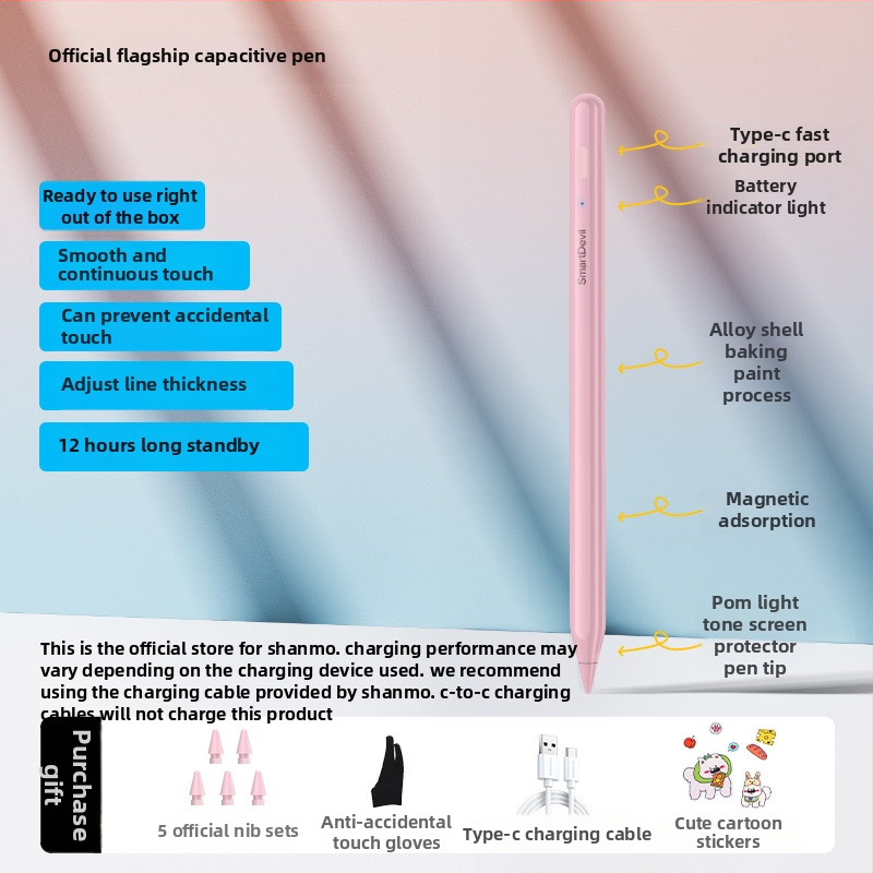 Jutiklinis stylus Xiaomi Pad 5/6/7 ir Redmi Pad (Modelis Zndrb-4)