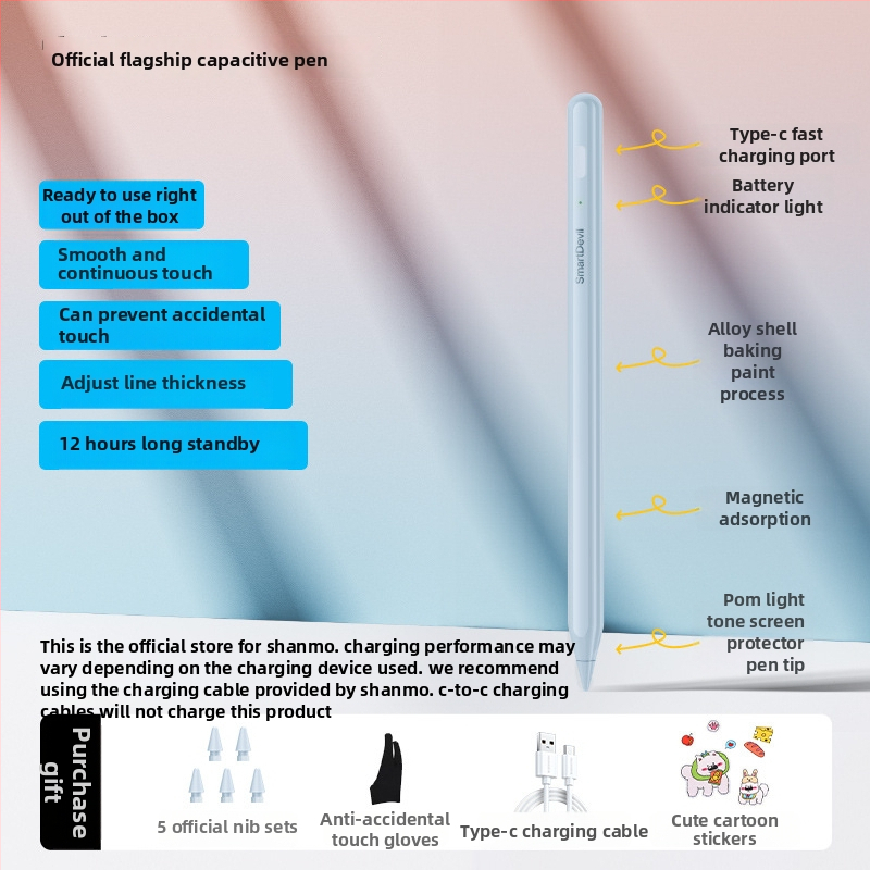 Jutiklinis stylus Xiaomi Pad 5/6/7 ir Redmi Pad (Modelis Zndrb-4)