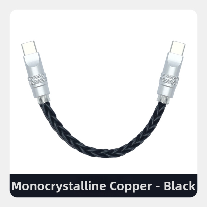 Καλώδιο δεδομένων με πλεγμένες οκτώ ίνες, επιχρυσωμένο με ασήμι σε μονοκρύσταλλο χαλκό — γρήγορη φόρτιση, συμβατό με iPhone16, Mate70, tablets και φορητούς υπολογιστές
