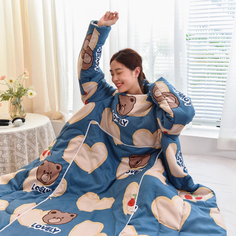 Възглавнично одеяло – удебелено, топло, мултифункционално и сгъваемо; полиестерна външна тъкан и пълнеж, диван стил, детска защита срещу ритници