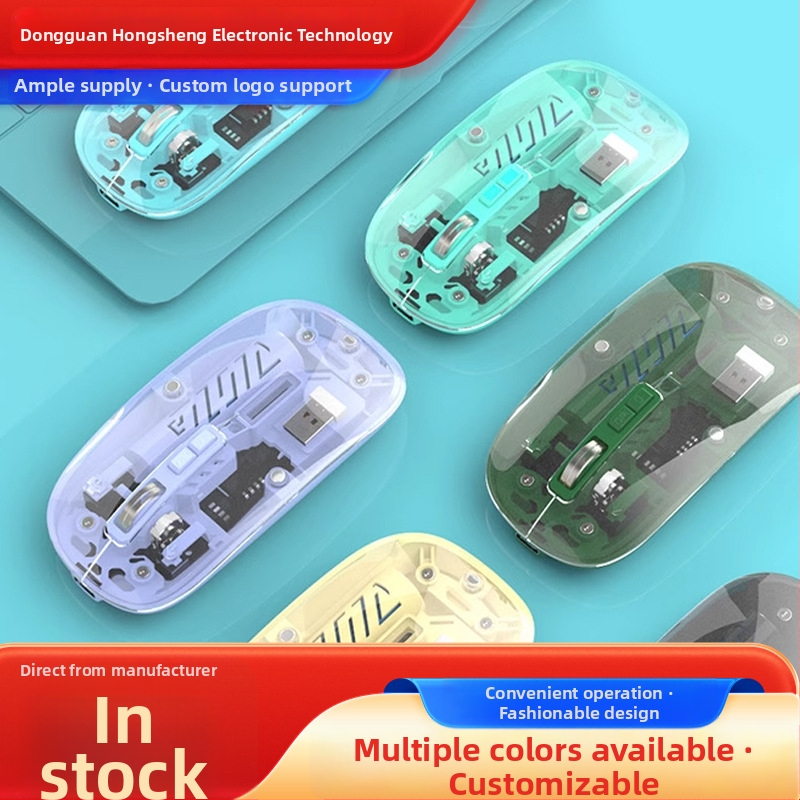 Bezdrôtová myš s dvojmódovým pripojením 2.4G/Bluetooth, 1600 DPI, 5 tlačidiel, USB-C rozhranie, nabíjateľná batéria