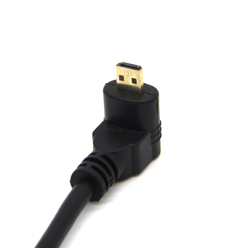 90° nagnuti Micro HDMI na HDMI ženski adapter kabel za tablete