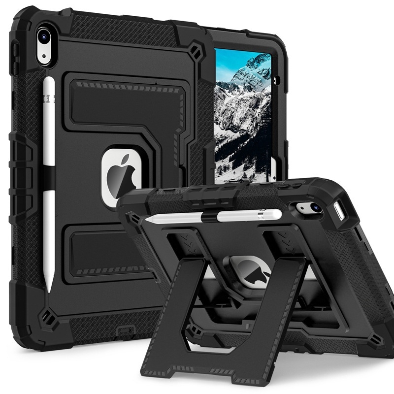 Puzdro na tablet Apple iPad 10. a 11. generácie so stojanom – proti pádu, vyrazená textúra