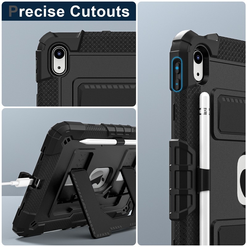 Puzdro na tablet Apple iPad 10. a 11. generácie so stojanom – proti pádu, vyrazená textúra