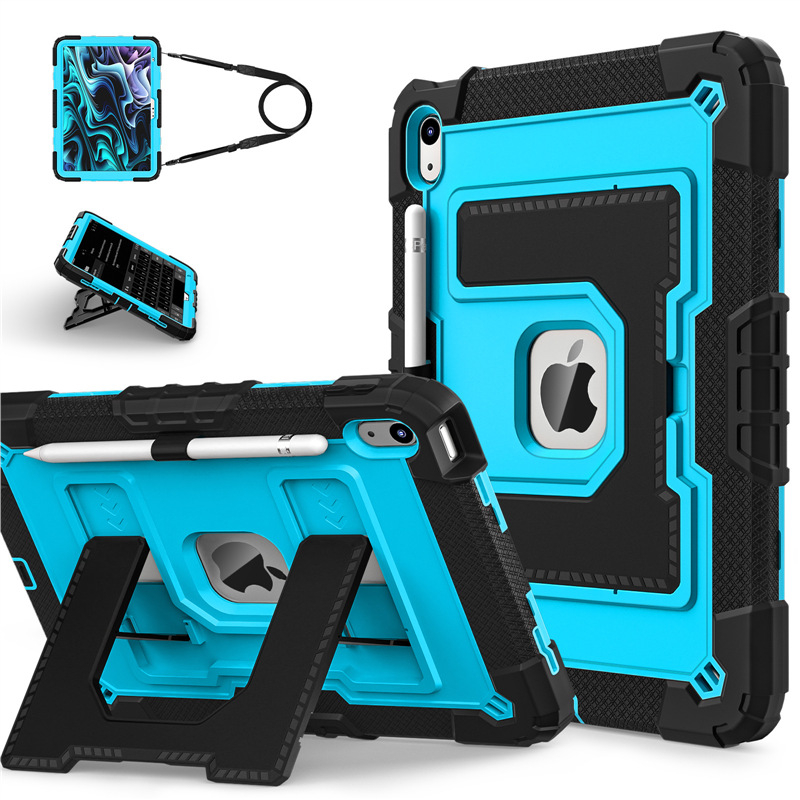 Puzdro na tablet Apple iPad 10. a 11. generácie so stojanom – proti pádu, vyrazená textúra