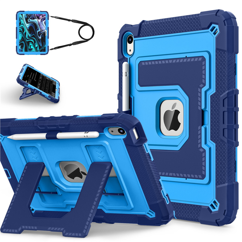 Puzdro na tablet Apple iPad 10. a 11. generácie so stojanom – proti pádu, vyrazená textúra