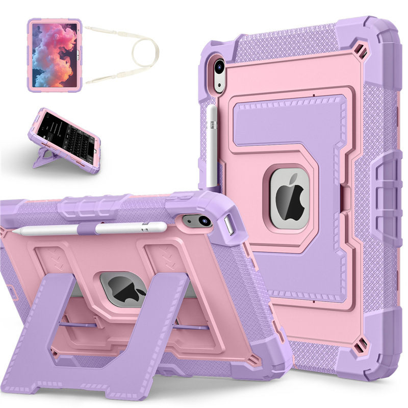 Puzdro na tablet Apple iPad 10. a 11. generácie so stojanom – proti pádu, vyrazená textúra