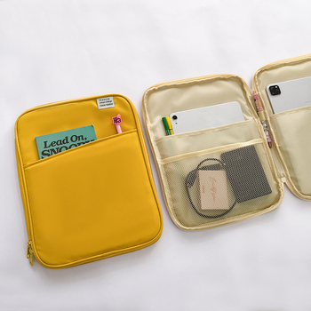 Husă pentru iPad cu design minimalist coreean, Material nylon, Respirabil, Impermeabil, Rezistent la uzură, Rezistent la șocuri