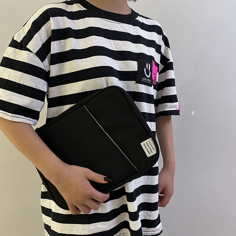 Husă pentru iPad cu design minimalist coreean, Material nylon, Respirabil, Impermeabil, Rezistent la uzură, Rezistent la șocuri