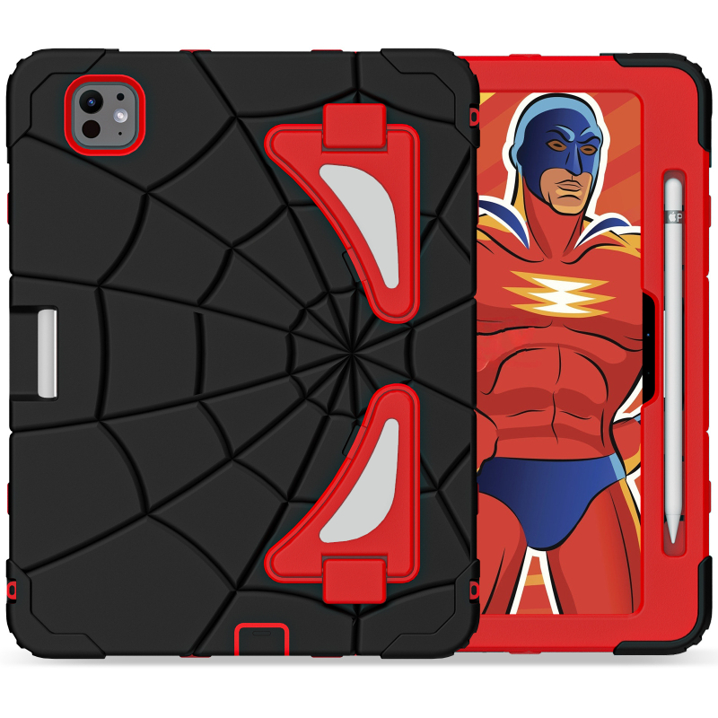 Spider-Man futrola za iPad Pro 11 (2024) s silikonskim držačem – otporna na padove, dječja zaštita