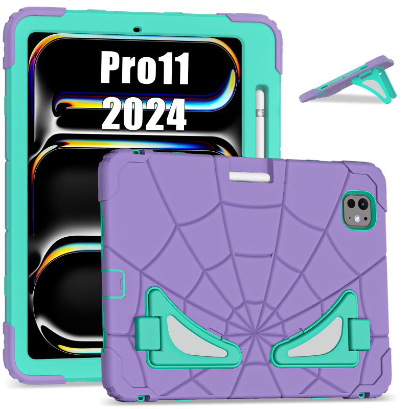 Spider-Man futrola za iPad Pro 11 (2024) s silikonskim držačem – otporna na padove, dječja zaštita