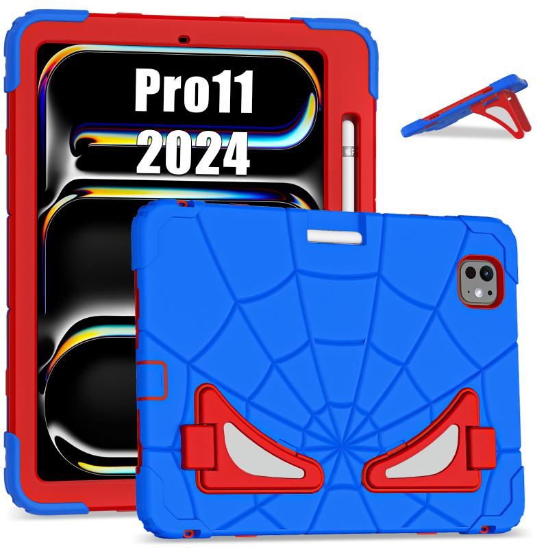 Spider-Man futrola za iPad Pro 11 (2024) s silikonskim držačem – otporna na padove, dječja zaštita