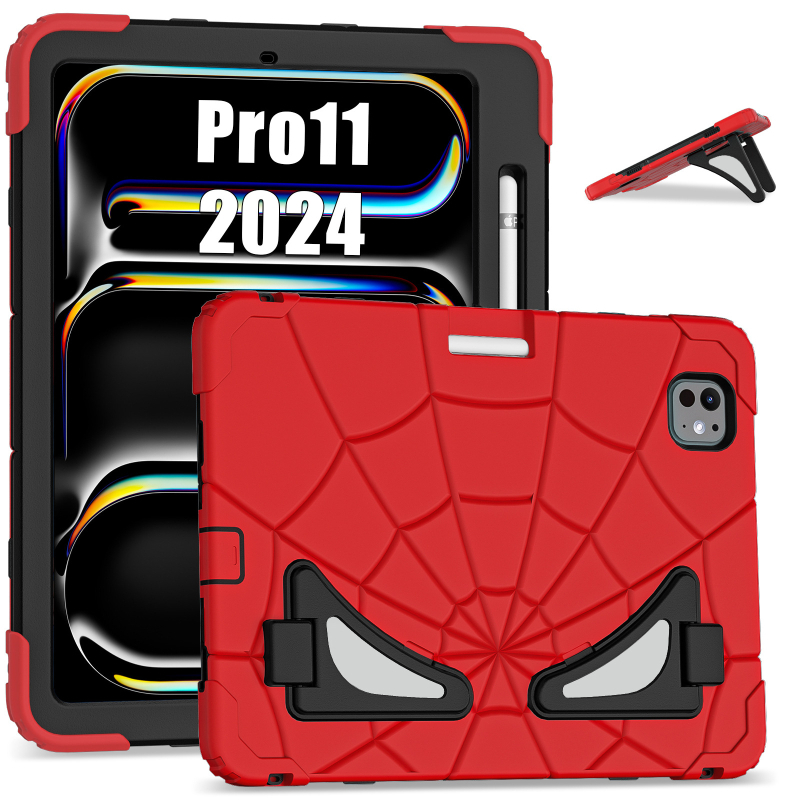 Spider-Man futrola za iPad Pro 11 (2024) s silikonskim držačem – otporna na padove, dječja zaštita
