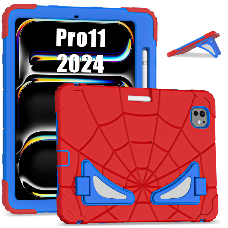 Spider-Man futrola za iPad Pro 11 (2024) s silikonskim držačem – otporna na padove, dječja zaštita
