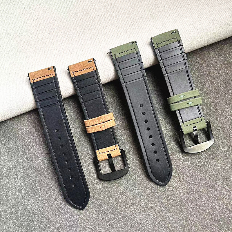 Gumeni silikon remen za sat s uzorkom Crazy Horse i kopčom s iglom, kompatibilan s Apple Watch, Huawei i Samsung