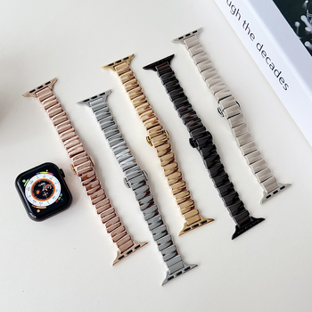 FOLUXE curea metalică pentru Apple Watch, cu design caleidoscopic neregulat și închidere tip fluture