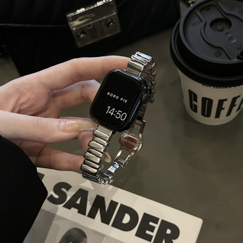 FOLUXE curea metalică pentru Apple Watch, cu design caleidoscopic neregulat și închidere tip fluture