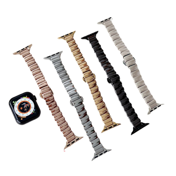 FOLUXE curea metalică pentru Apple Watch, cu design caleidoscopic neregulat și închidere tip fluture