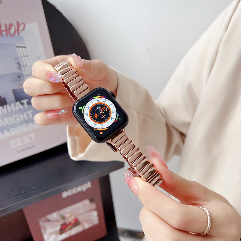 FOLUXE curea metalică pentru Apple Watch, cu design caleidoscopic neregulat și închidere tip fluture