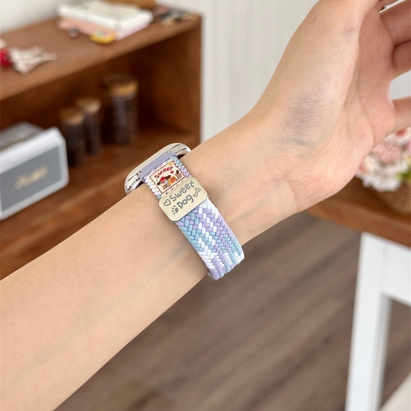 Remienok na inteligentné hodinky, nylonové pletené pásky, magnetická spona, kompatibilný s Huawei a všeobecnými modelmi, uvedenie 2025, hmotnosť 0.02