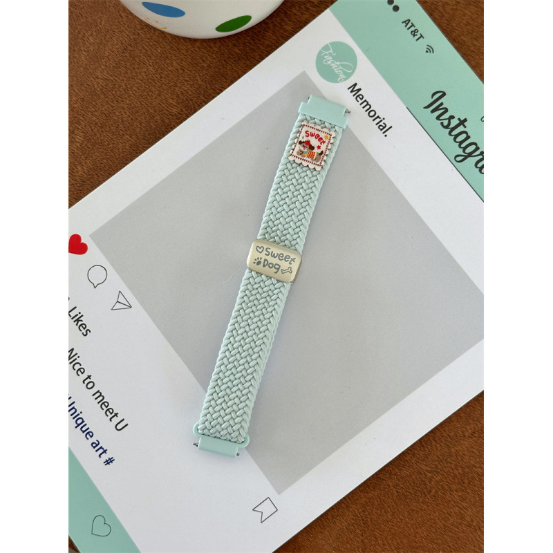 Remienok na inteligentné hodinky, nylonové pletené pásky, magnetická spona, kompatibilný s Huawei a všeobecnými modelmi, uvedenie 2025, hmotnosť 0.02