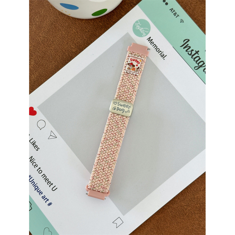 Remienok na inteligentné hodinky, nylonové pletené pásky, magnetická spona, kompatibilný s Huawei a všeobecnými modelmi, uvedenie 2025, hmotnosť 0.02