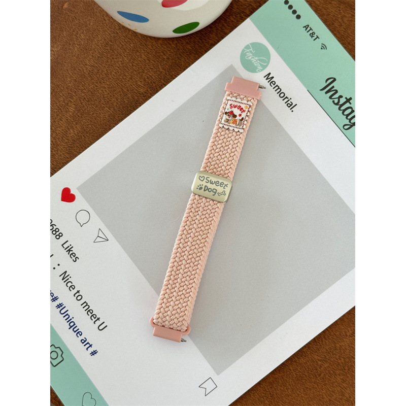 Remienok na inteligentné hodinky, nylonové pletené pásky, magnetická spona, kompatibilný s Huawei a všeobecnými modelmi, uvedenie 2025, hmotnosť 0.02