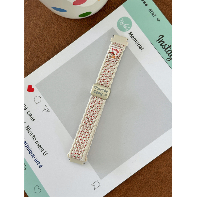 Remienok na inteligentné hodinky, nylonové pletené pásky, magnetická spona, kompatibilný s Huawei a všeobecnými modelmi, uvedenie 2025, hmotnosť 0.02