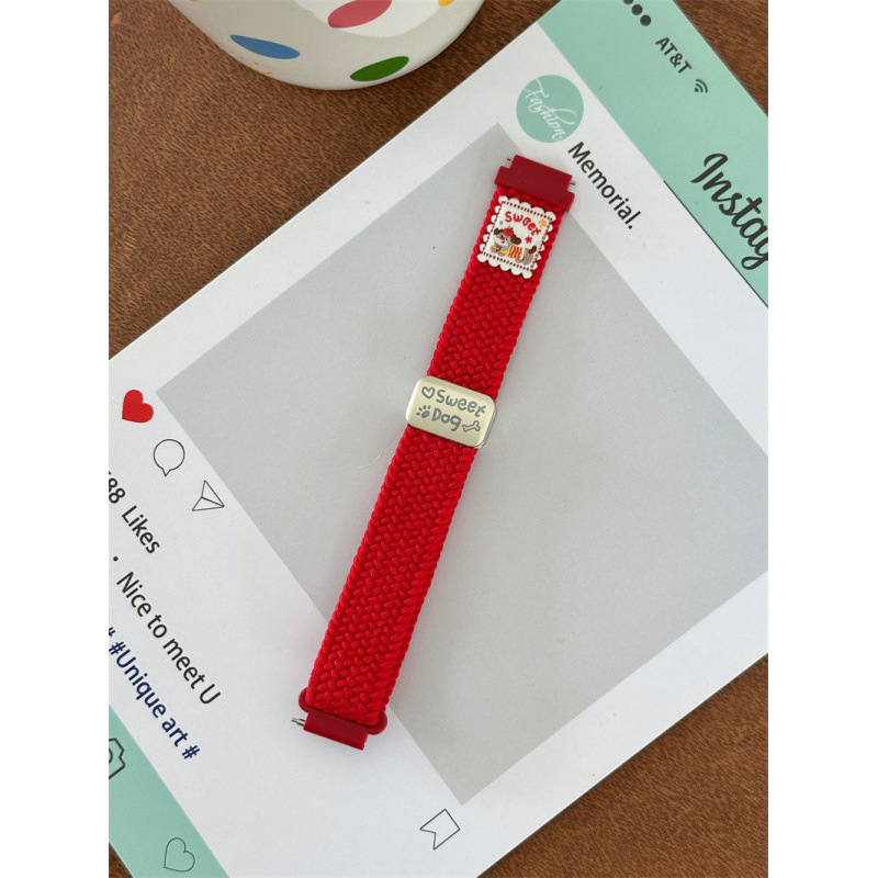 Remienok na inteligentné hodinky, nylonové pletené pásky, magnetická spona, kompatibilný s Huawei a všeobecnými modelmi, uvedenie 2025, hmotnosť 0.02