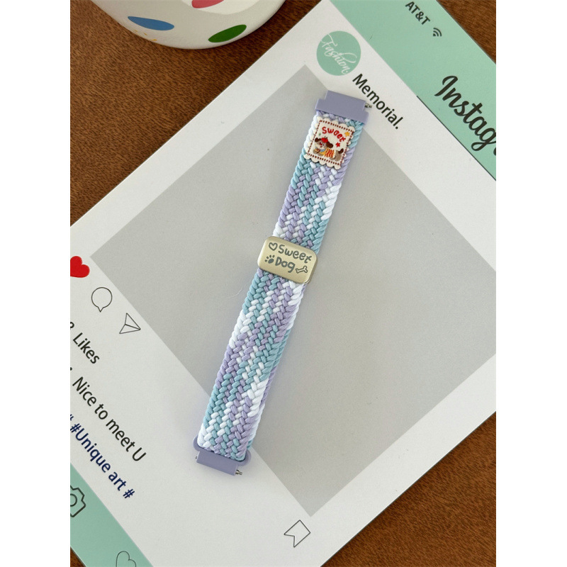 Remienok na inteligentné hodinky, nylonové pletené pásky, magnetická spona, kompatibilný s Huawei a všeobecnými modelmi, uvedenie 2025, hmotnosť 0.02