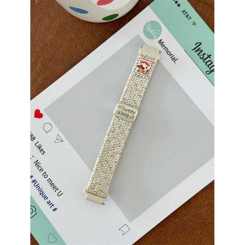 Remienok na inteligentné hodinky, nylonové pletené pásky, magnetická spona, kompatibilný s Huawei a všeobecnými modelmi, uvedenie 2025, hmotnosť 0.02