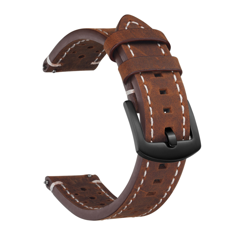 Vintage perforirana kožna narukvica Crazy Horse za Apple Watch, prirodna koža, jesen 2025