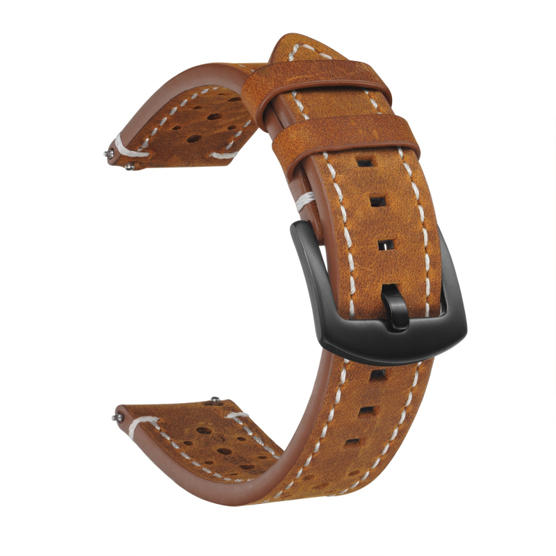 Vintage perforirana kožna narukvica Crazy Horse za Apple Watch, prirodna koža, jesen 2025