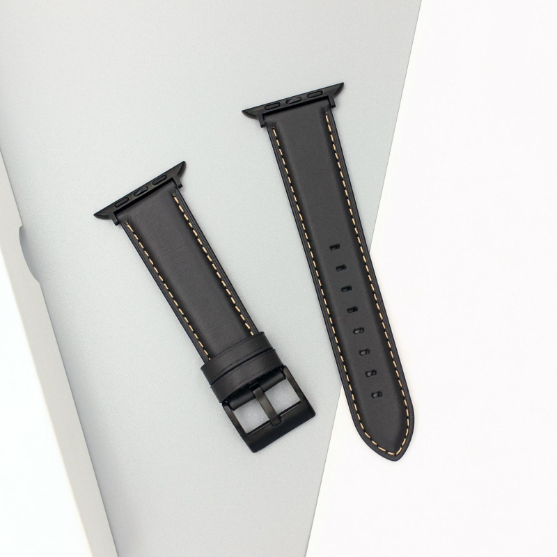 Λουρί από γνήσιο δέρμα για Apple Watch SE, κούμπωμα με καρφί, μοντέρνο στυλ