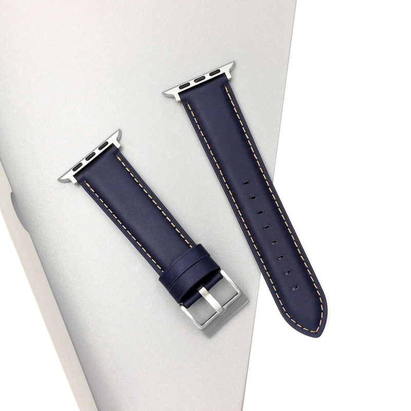 Λουρί από γνήσιο δέρμα για Apple Watch SE, κούμπωμα με καρφί, μοντέρνο στυλ