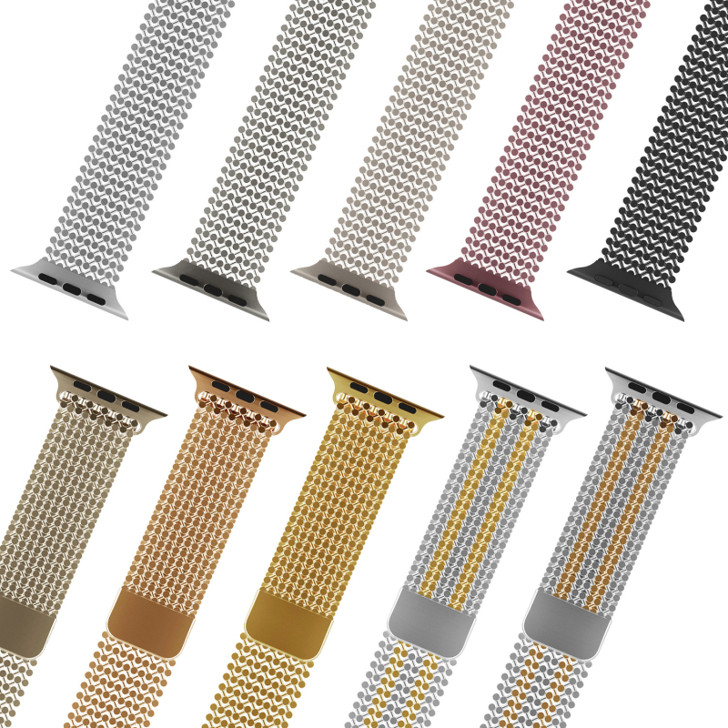 Brățară magnetică din oțel inoxidabil pentru smartwatch, lățime 20/22 mm, 30 g; compatibilă cu Apple Watch, Samsung, Huawei; stil modern