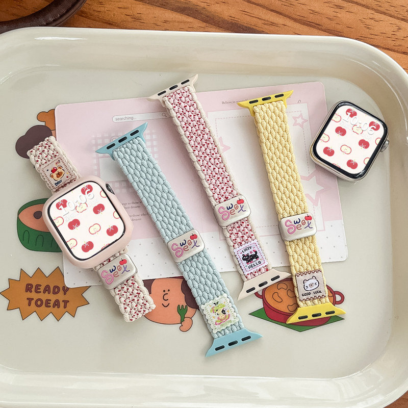 Remen za Apple Watch – najlonski pleteni kaiš, magnetsko kopčanje, minimalistički stil, kompatibilan s Apple Watch (Brend: Spring Rice)