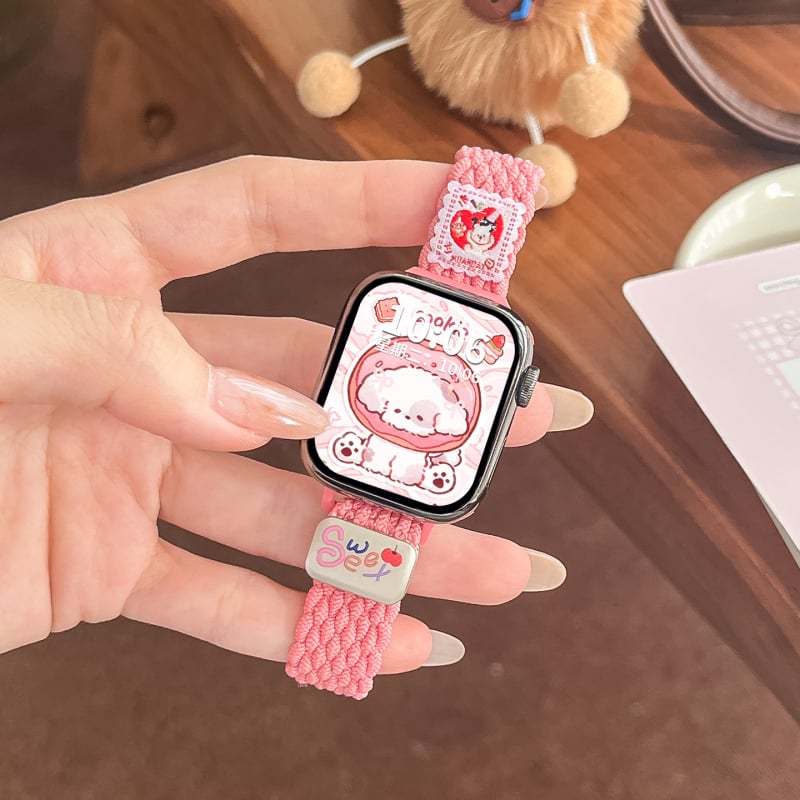 Remen za Apple Watch – najlonski pleteni kaiš, magnetsko kopčanje, minimalistički stil, kompatibilan s Apple Watch (Brend: Spring Rice)