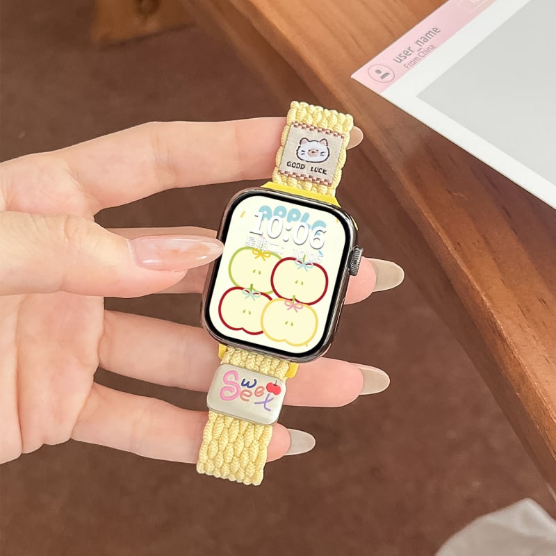 Remen za Apple Watch – najlonski pleteni kaiš, magnetsko kopčanje, minimalistički stil, kompatibilan s Apple Watch (Brend: Spring Rice)