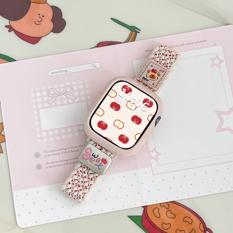 Remen za Apple Watch – najlonski pleteni kaiš, magnetsko kopčanje, minimalistički stil, kompatibilan s Apple Watch (Brend: Spring Rice)