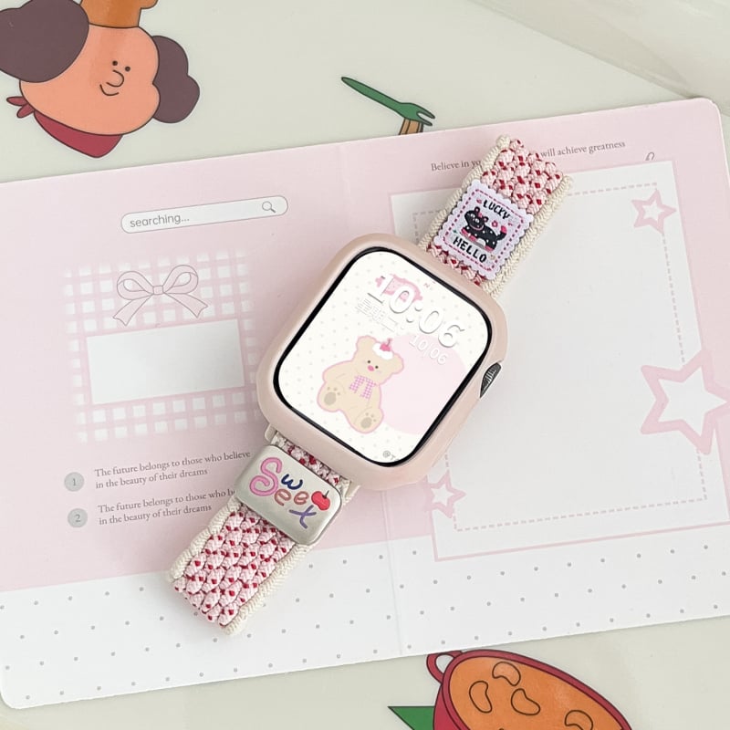 Remen za Apple Watch – najlonski pleteni kaiš, magnetsko kopčanje, minimalistički stil, kompatibilan s Apple Watch (Brend: Spring Rice)