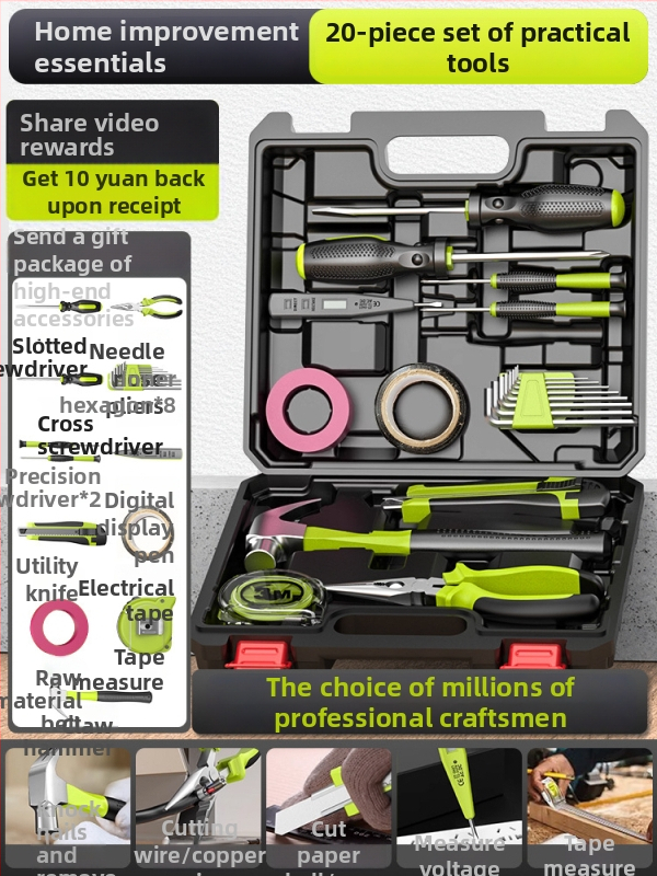 Háztartási szerszámkészlet – Többfunkciós szerszámkészlet demontáló eszközökhöz, 100+ darab, Termék szám ltao800251640136